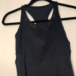 Navy Lululemon Mesh Tank with Built in Sports Bra